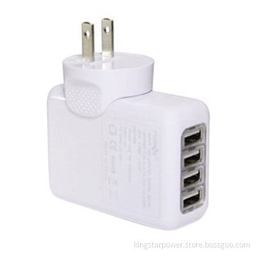 4USB Port Home Wall AC Charger for Tablet iPad 2, 3, 3rd GEN iPhone4, MP4 Player, US/EU/UK/AU Plug